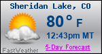 Weather Forecast for Sheridan Lake, CO