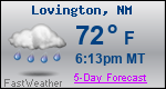 Weather Forecast for Lovington, NM