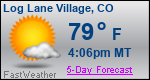 Weather Forecast for Log Lane Village, CO