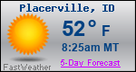 Weather Forecast for Placerville, ID