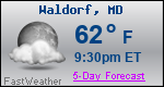 Weather Forecast for Waldorf, MD
