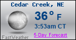 Weather Forecast for Cedar Creek, NE