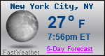 Weather Forecast for New York, NY