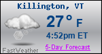 Weather Forecast for Killington, VT