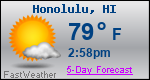 Weather Forecast for Honolulu, HI