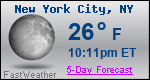 Weather Forecast for New York, NY