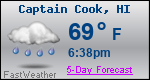 Weather Forecast for Captain Cook, HI
