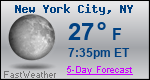 Weather Forecast for New York, NY