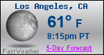 Weather Forecast for Los Angeles, CA