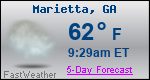Weather Forecast for Marietta, GA