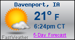 Weather Forecast for Davenport, IA