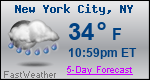 Weather Forecast for New York, NY