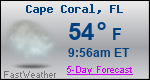 Weather Forecast for Cape Coral, FL