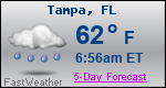 Weather Forecast for Tampa, FL