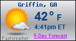 Weather Forecast for Griffin, GA