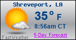 Weather Forecast for Shreveport, LA