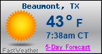 Weather Forecast for Beaumont, TX