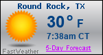 Weather Forecast for Round Rock, TX
