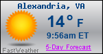 Weather Forecast for Alexandria, VA