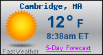 Weather Forecast for Cambridge, MA