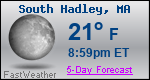 Weather Forecast for South Hadley, MA