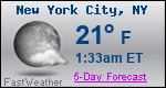 Weather Forecast for New York, NY