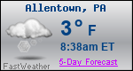 Weather Forecast for Allentown, PA