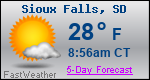 Weather Forecast for Sioux Falls, SD