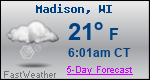 Weather Forecast for Madison, WI