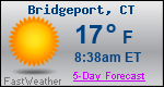Weather Forecast for Bridgeport, CT