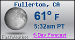 Weather Forecast for Fullerton, CA