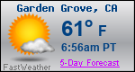Weather Forecast for Garden Grove, CA