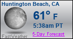 Weather Forecast for Huntington Beach, CA