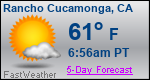 Weather Forecast for Rancho Cucamonga, CA