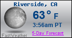 Weather Forecast for Riverside, CA