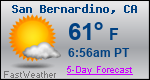 Weather Forecast for San Bernardino, CA