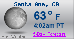 Weather Forecast for Santa Ana, CA