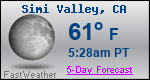 Weather Forecast for Simi Valley, CA