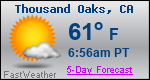 Weather Forecast for Thousand Oaks, CA
