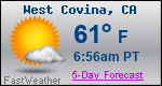 Weather Forecast for West Covina, CA