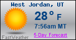 Weather Forecast for West Jordan, UT