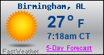 Weather Forecast for Birmingham, AL