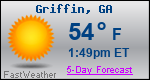 Weather Forecast for Griffin, GA