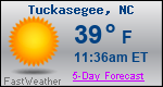 Weather Forecast for Tuckasegee, NC