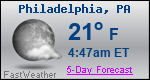 Weather Forecast for Philadelphia, PA