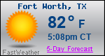 Weather Forecast for Fort Worth, TX
