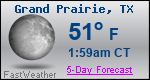 Weather Forecast for Grand Prairie, TX