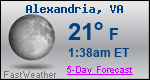 Weather Forecast for Alexandria, VA