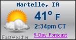 Weather Forecast for Martelle, IA