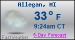 Weather Forecast for Allegan, MI